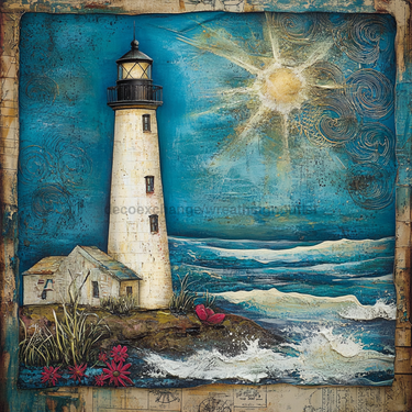 Nautical Sign, Light House Sign, DCO-02561, Sign For Wreath, 10x10